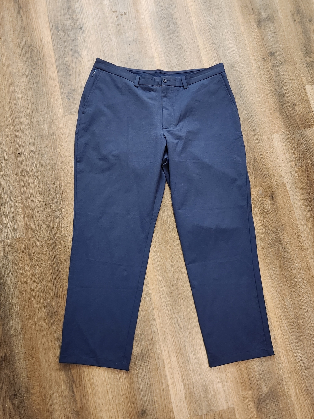 Vineyard Vines OTG Straight Fit Performance Pants Blue Stretch 38x30 Zip pocket